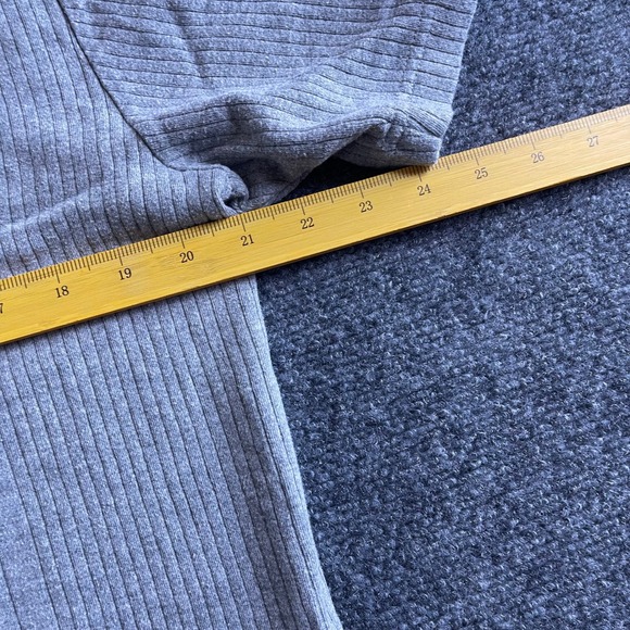 Alfani Mens Gray Ribbed V-Neck T-Shirt 100% Cotton Short Sleeve Size Large L - Picture 4 of 5